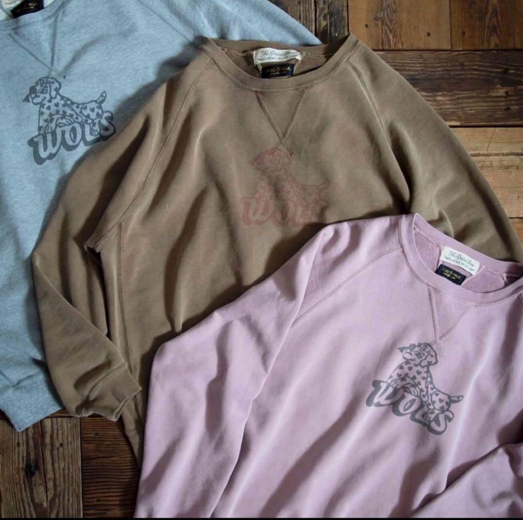 レミレリーフ×ハグオーワー クルーネックスウェット WOLS キャメルブラウン