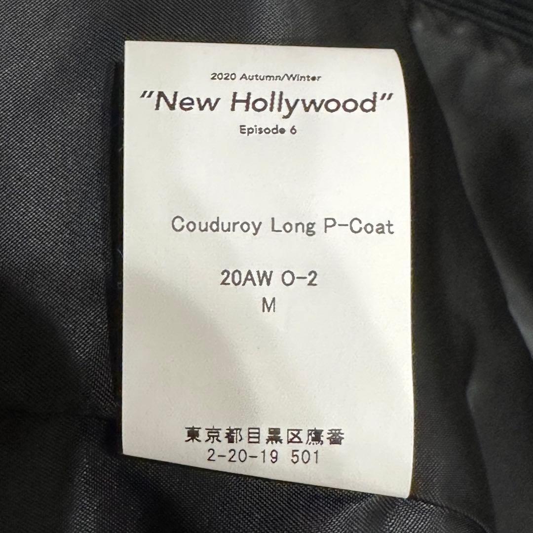 DAIRIKU ダイリクコーデュロイ ロング ピーコート 黒 M