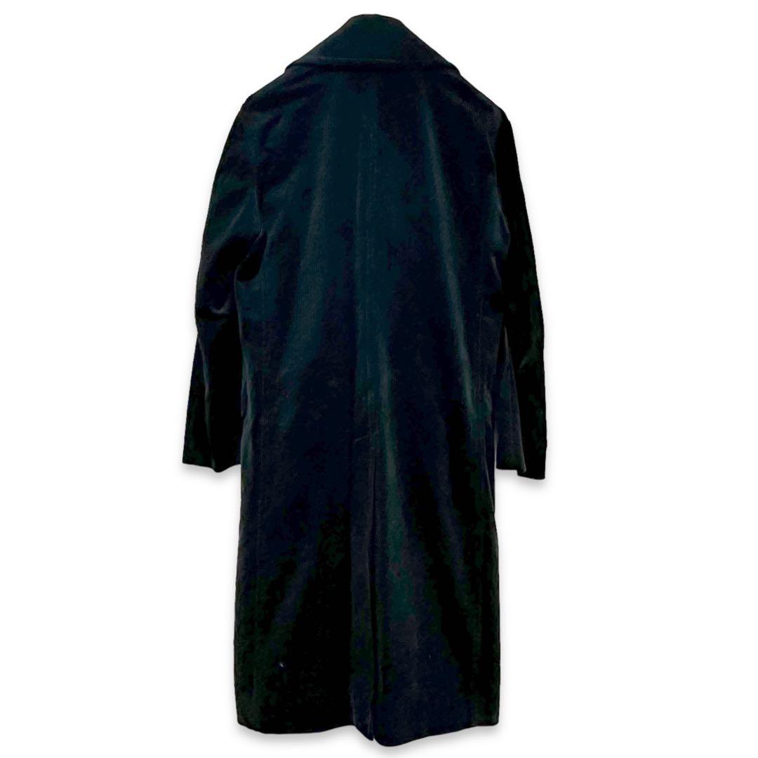 DAIRIKU ダイリクコーデュロイ ロング ピーコート 黒 M