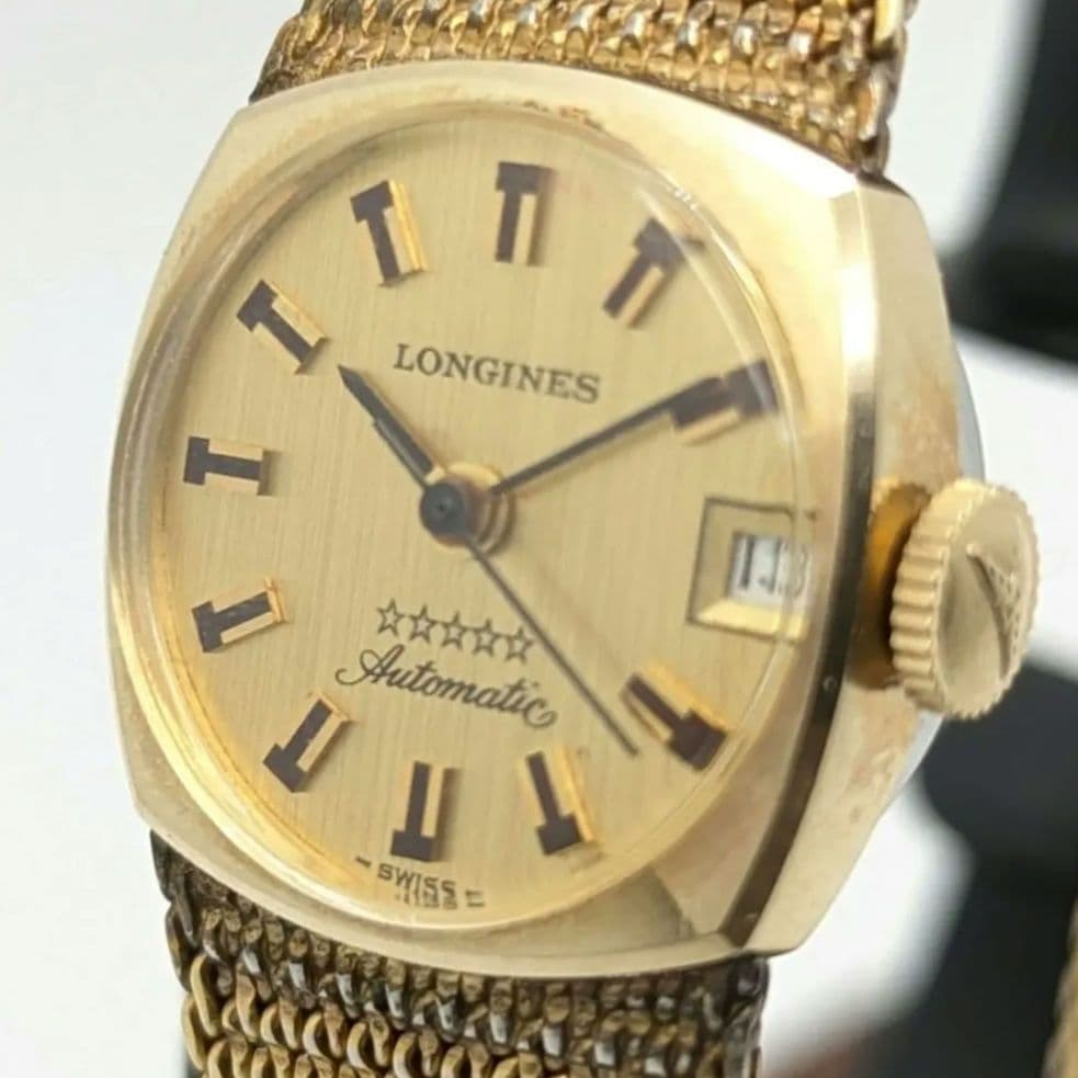 【稼働】LONGINES アドミラル 5スター 10KGF ゴールド文字盤 AT