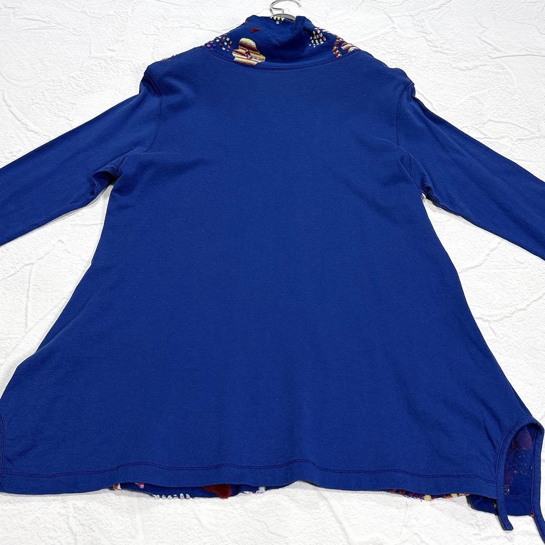 キューブキューブ　センソユニコ　変形　カットソー　ジャガード　ハイネック　日本製