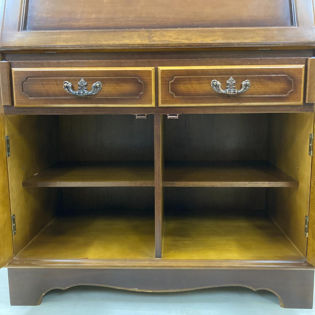 【オールドカリモク】コロニアル　ライティングビューロー　デスク　机　昭和レトロ