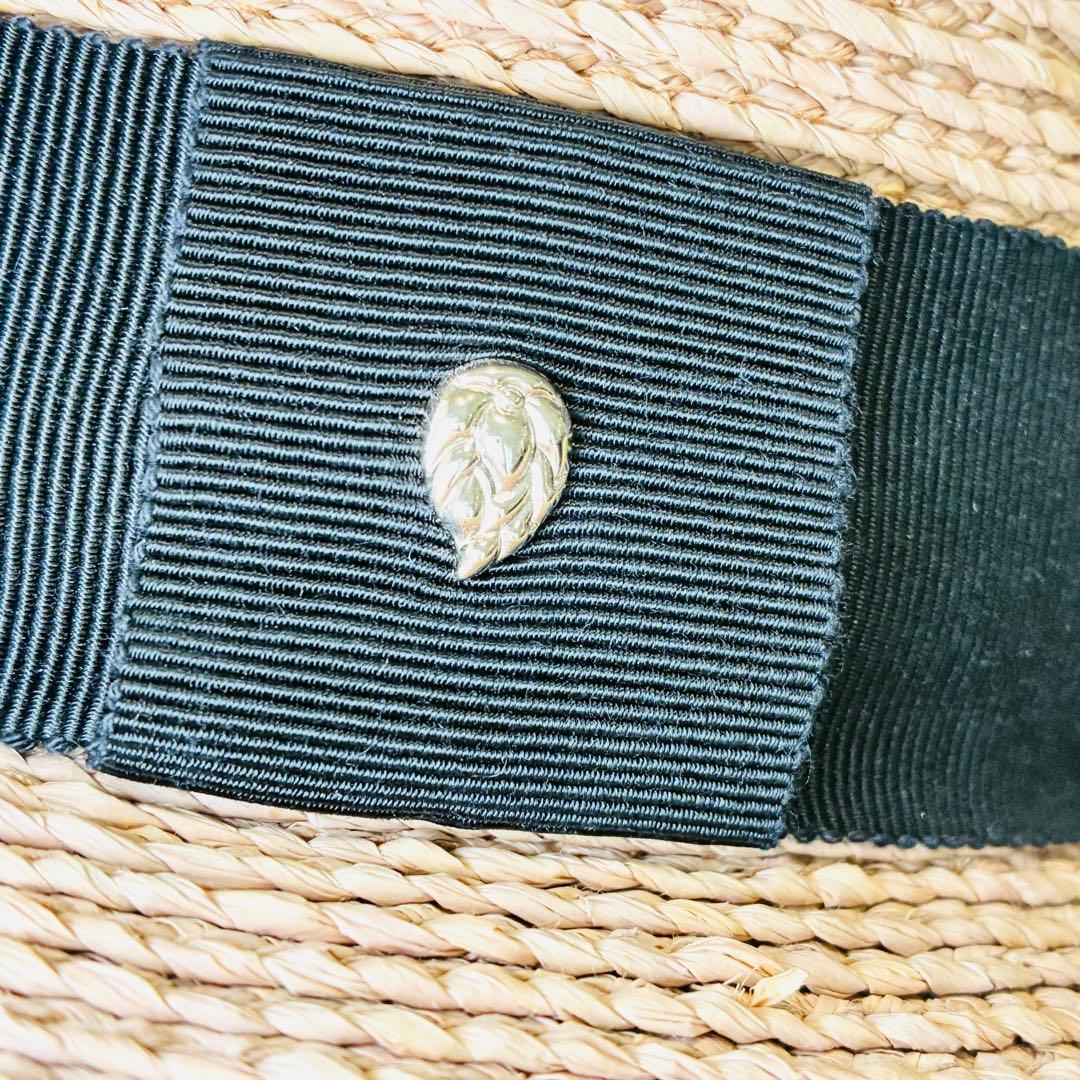 ★ 極美品　ヘレンカミンスキー　麦わら帽子　ハット　黒リボン　ラフィア