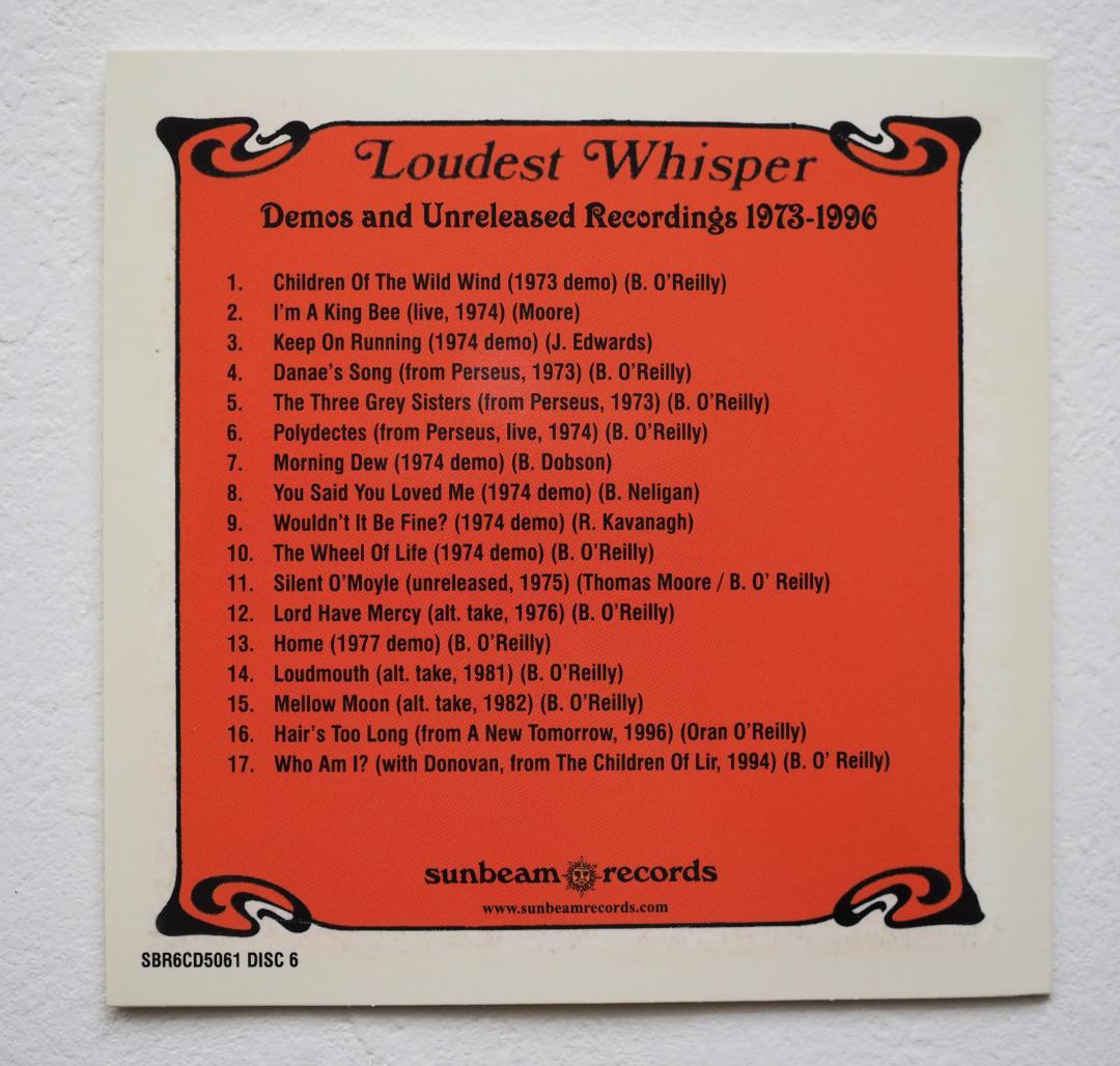 Loudest Whisper　ローデスト・ウィスパー　６枚　紙ジャケ　ボックス