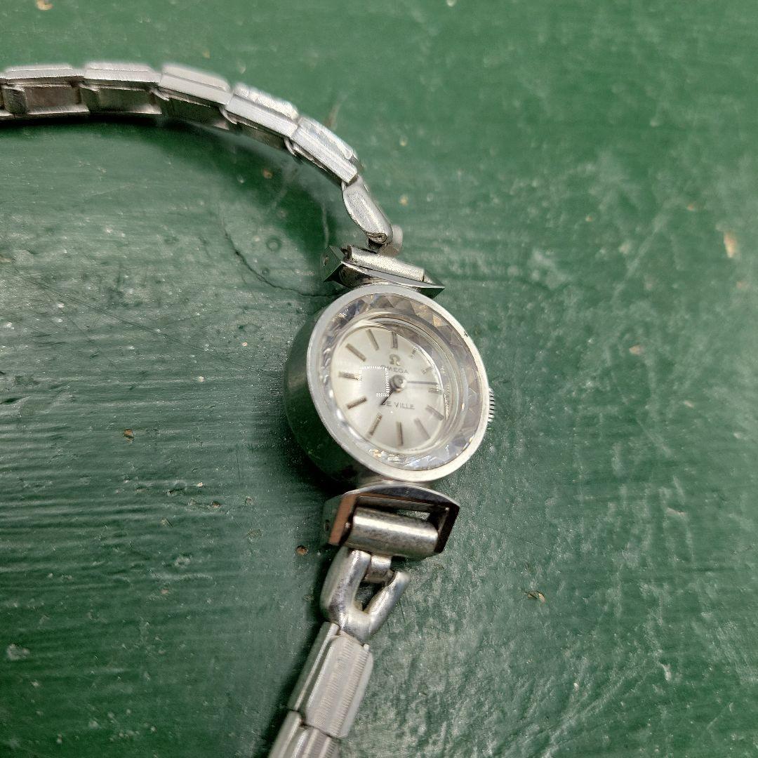 OMEGA オメガ デビル カットガラス ラウンド レディース 腕時計