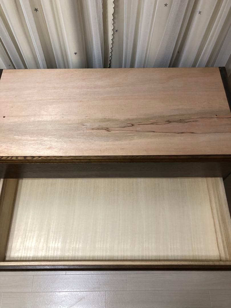 起立木工　ポーラ　ナラ天然木高品質7段チェスト