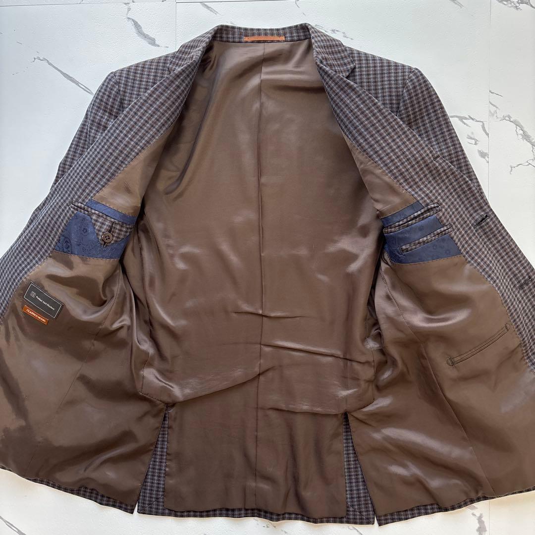 未使用級★ Perfect Suit Factoryセットアップ　チェック　茶色