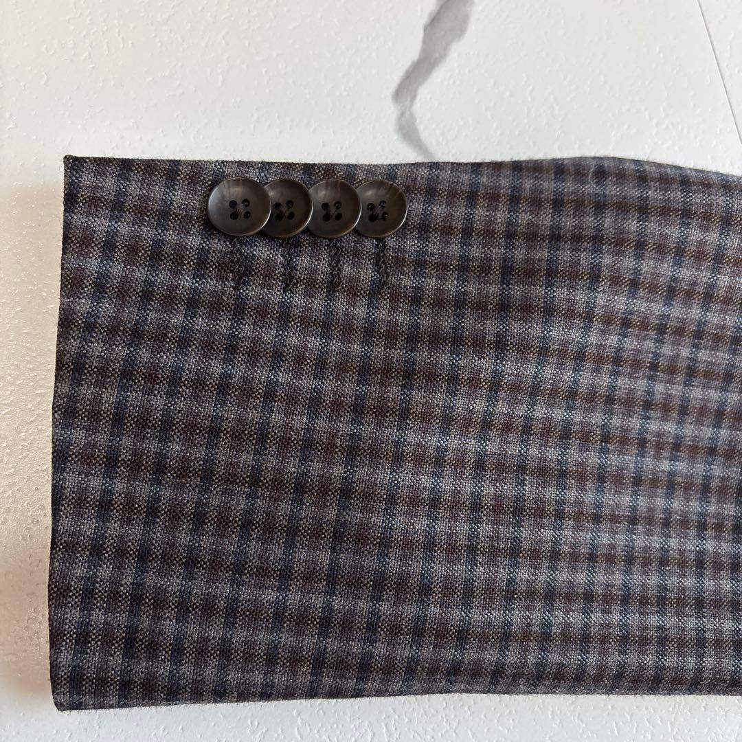 未使用級★ Perfect Suit Factoryセットアップ　チェック　茶色