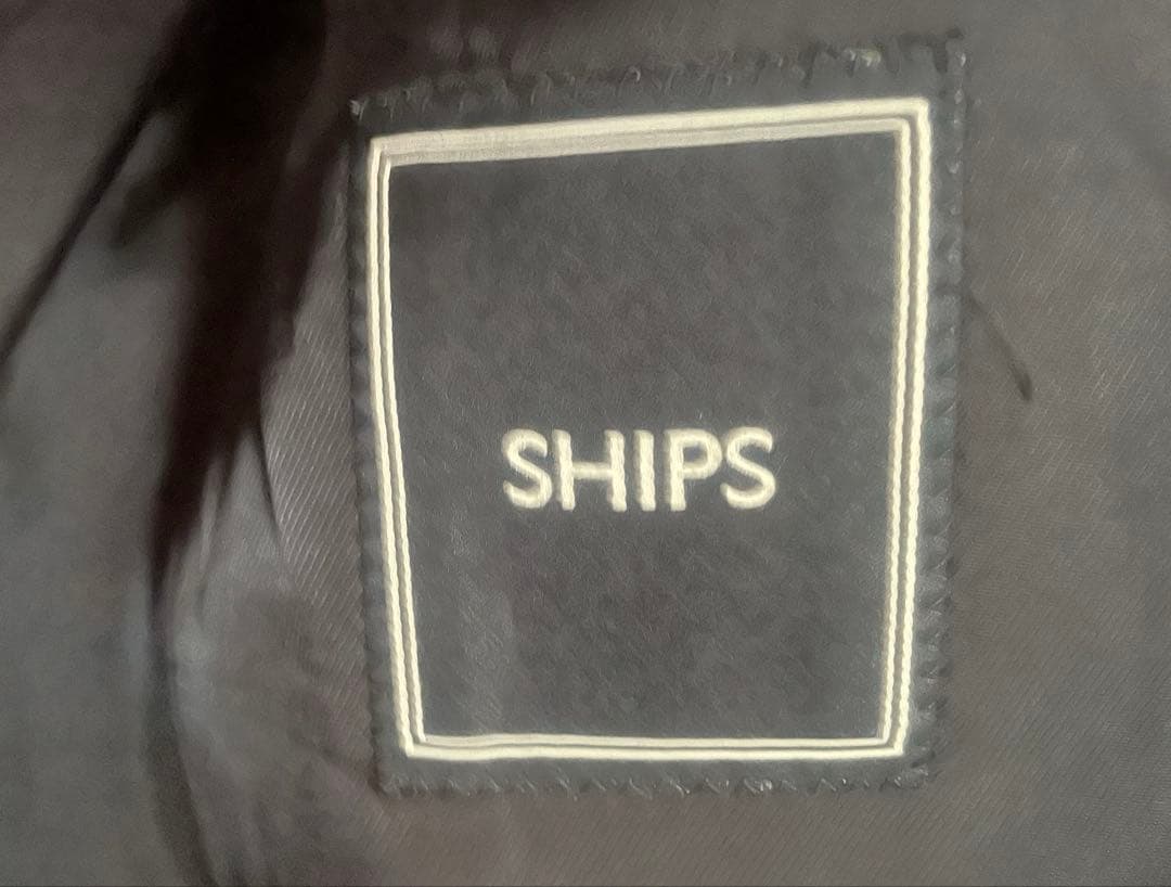 SHIPS ネイビー チェック柄スーツ上下 サイズ 46《美品》