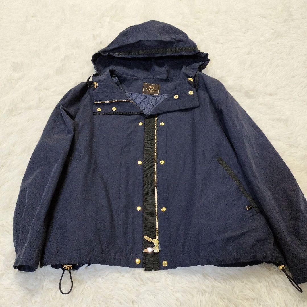 美品✨️ TOCCA ネイビー マウンテンパーカー フードキルティングライナー付