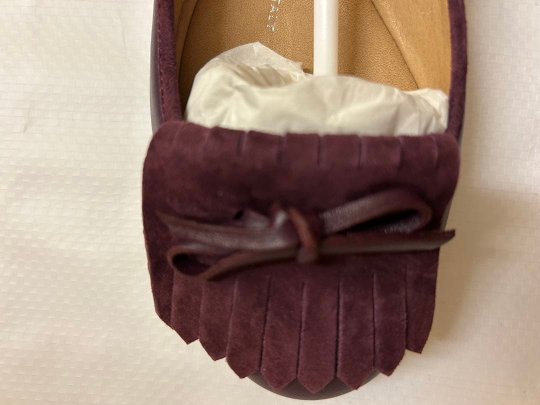 【新品】【未使用美品】HIROFUフラットシューズ/ボルドーカラー