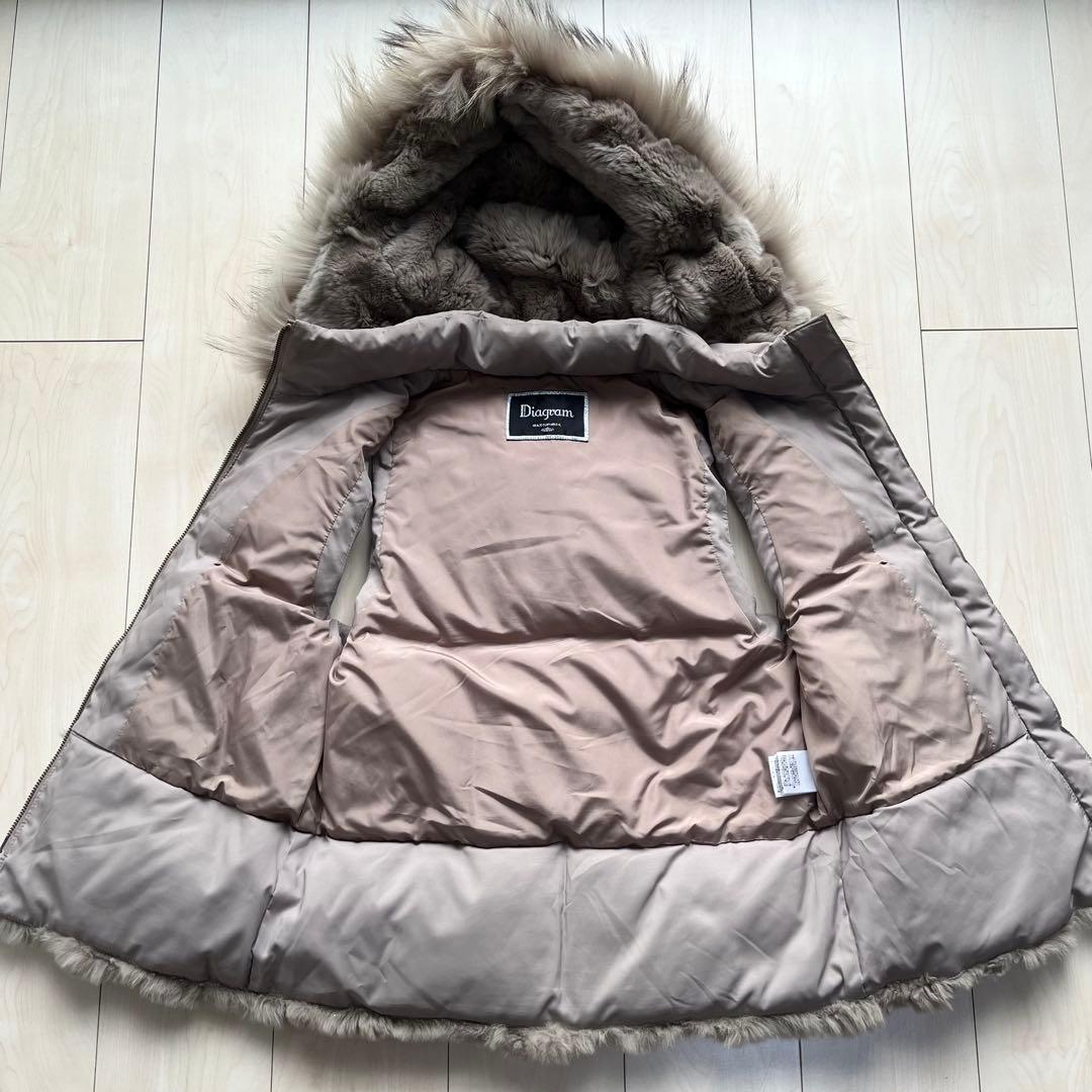 Diagram ダイアグラム ラビットファー ラクーンファー ダウンベスト 36