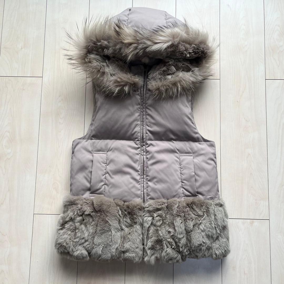 Diagram ダイアグラム ラビットファー ラクーンファー ダウンベスト 36