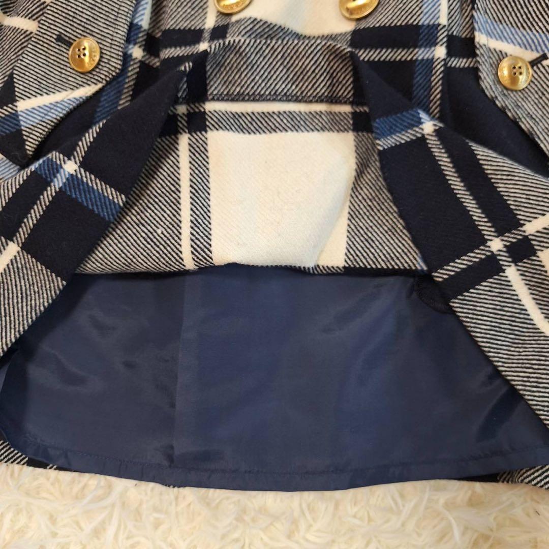 バーバリーブルーレーベル✨ニットドッキングワンピース チェック ベルト付