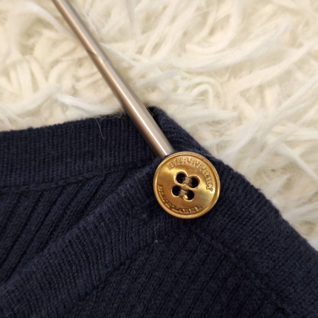 バーバリーブルーレーベル✨ニットドッキングワンピース チェック ベルト付