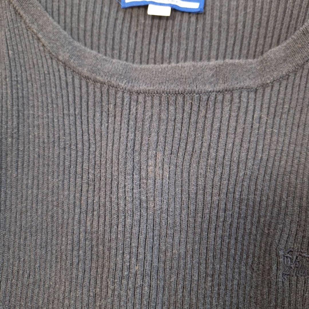 バーバリーブルーレーベル✨ニットドッキングワンピース チェック ベルト付