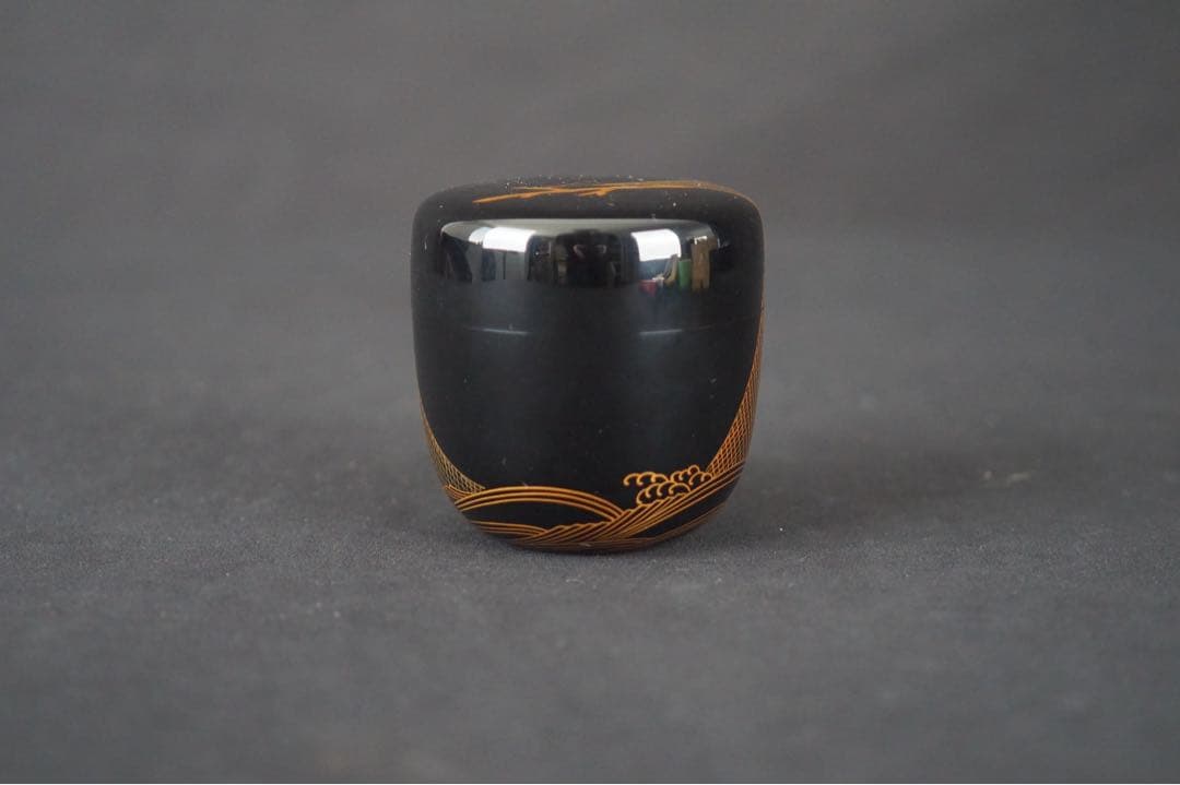 鈴木光入 造 干網蒔絵 大棗 共箱 共布 茶道具