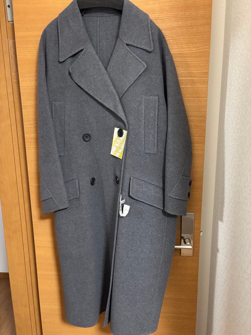 美品　LOHEN ハードメルトンリバーピーコート　クリーニング済み　M.GREY