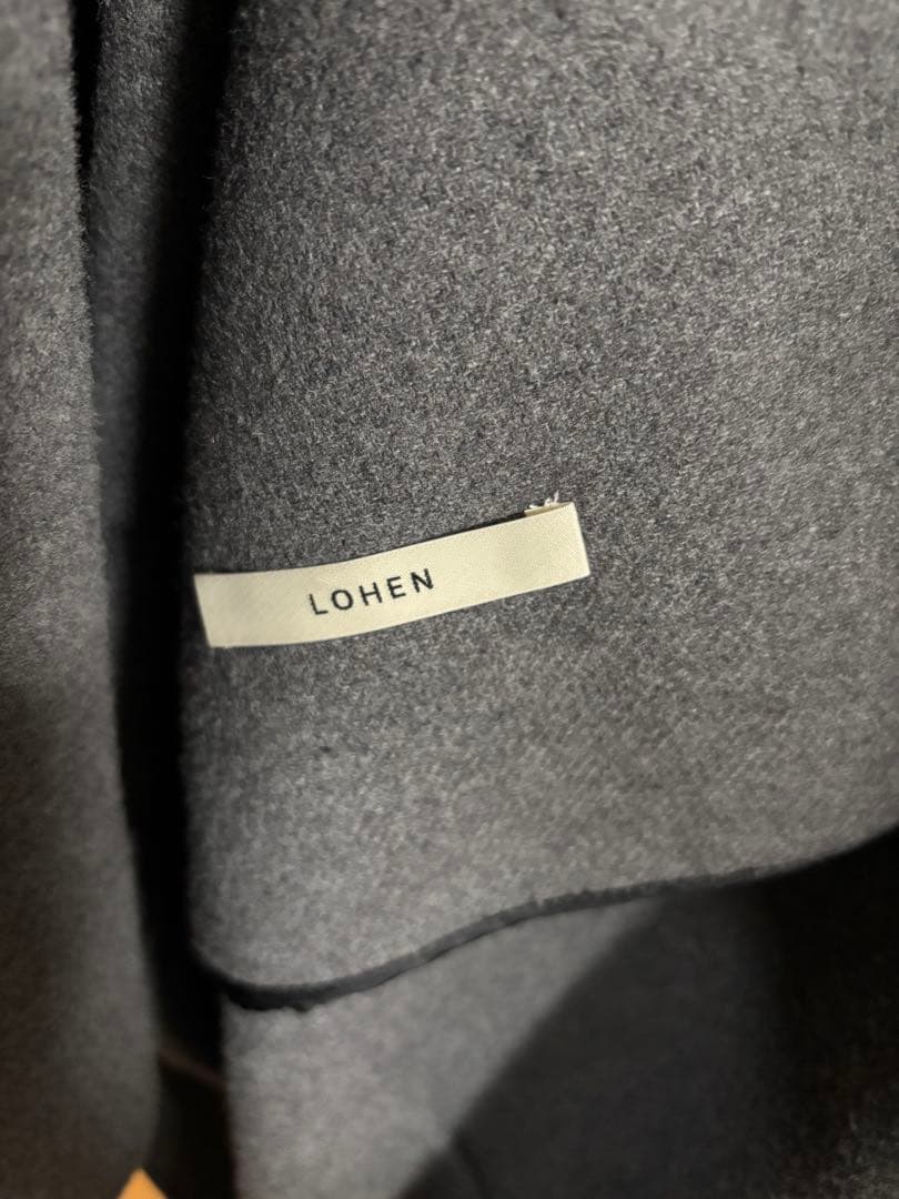 美品　LOHEN ハードメルトンリバーピーコート　クリーニング済み　M.GREY