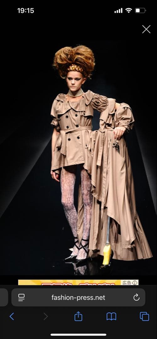 alice auaa トレンチコート【ブラック】