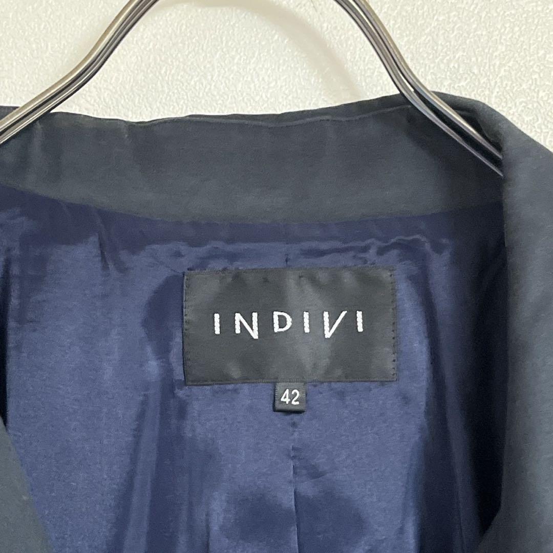 『INDIVI』インディヴィ(42)トレンチコート スプリングコート無地 日本製