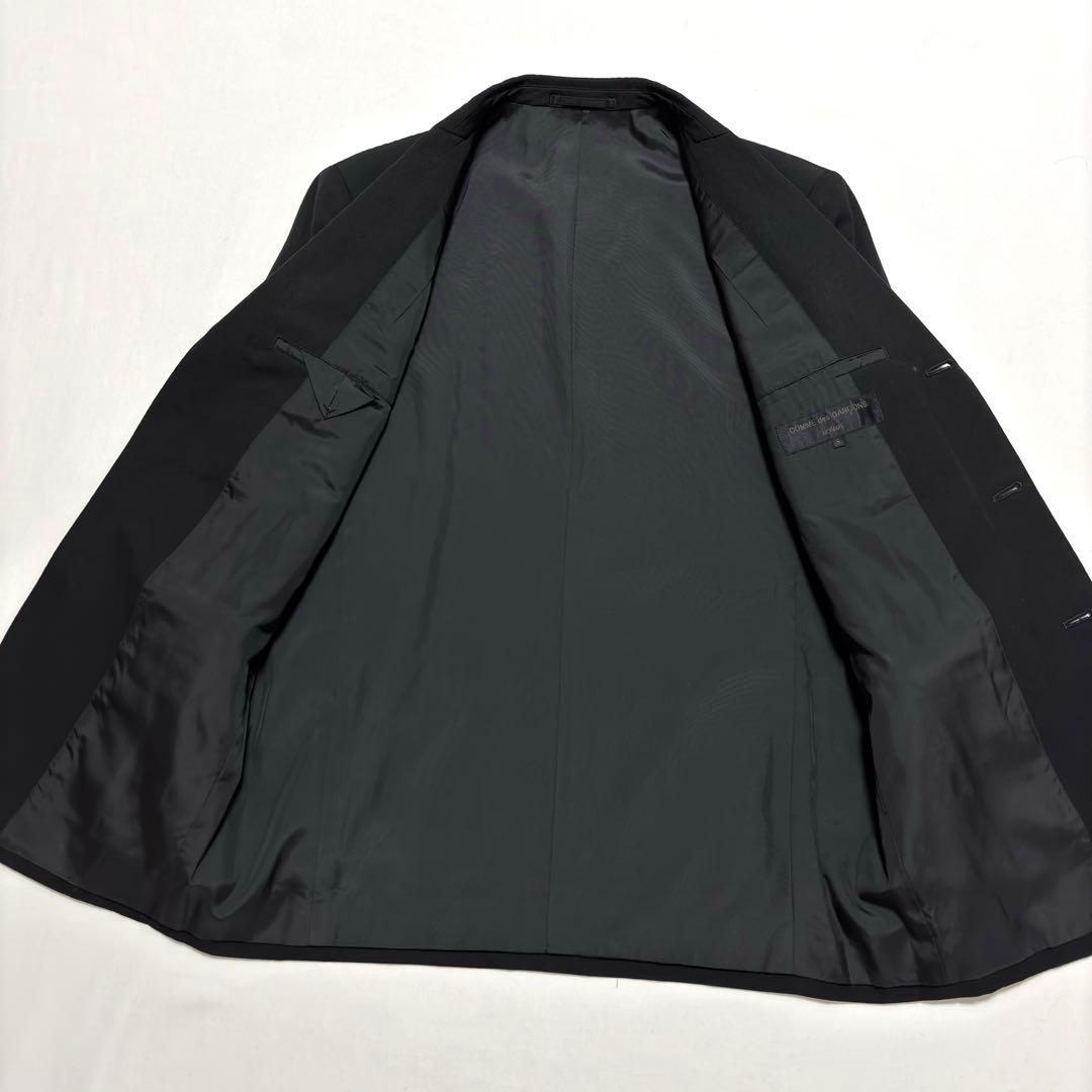 希少00s 美品 コムデギャルソンオム 田中オム 黒ウールギャバジンセットアップ