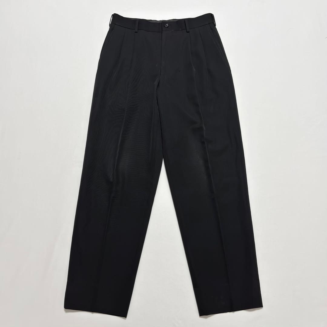 希少00s 美品 コムデギャルソンオム 田中オム 黒ウールギャバジンセットアップ