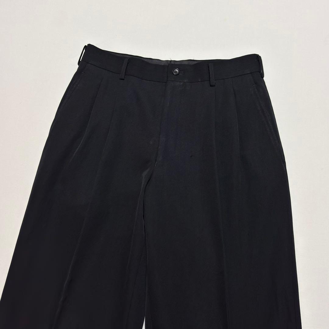 希少00s 美品 コムデギャルソンオム 田中オム 黒ウールギャバジンセットアップ