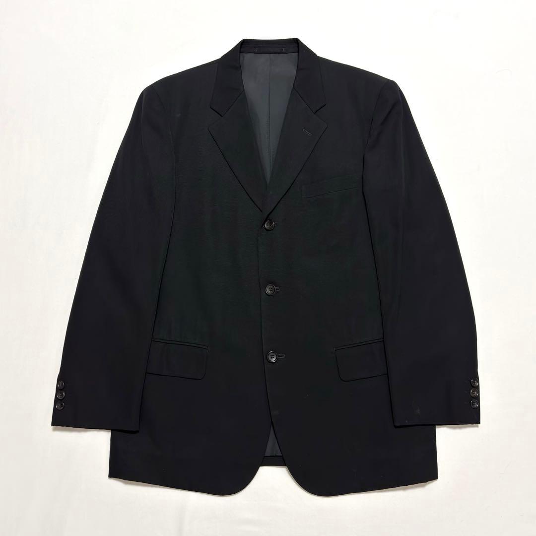 希少00s 美品 コムデギャルソンオム 田中オム 黒ウールギャバジンセットアップ