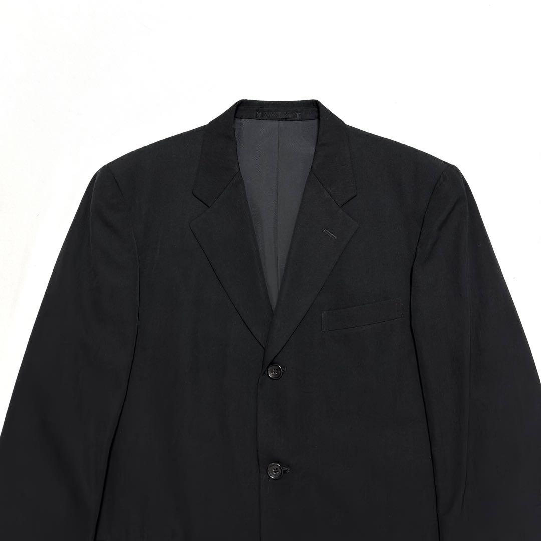 希少00s 美品 コムデギャルソンオム 田中オム 黒ウールギャバジンセットアップ
