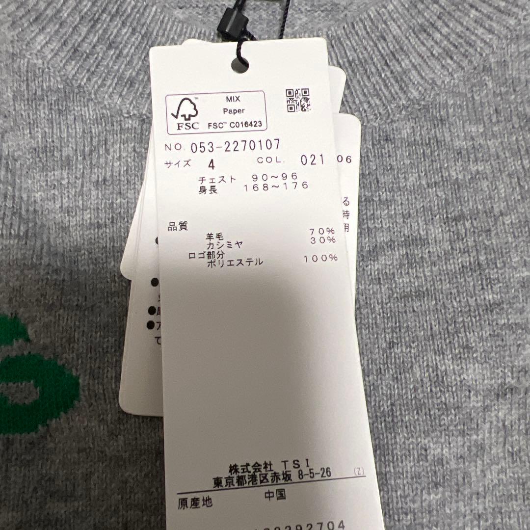 パーリーゲイツ　サイズ4 新品　セーター　ニット クルーネック