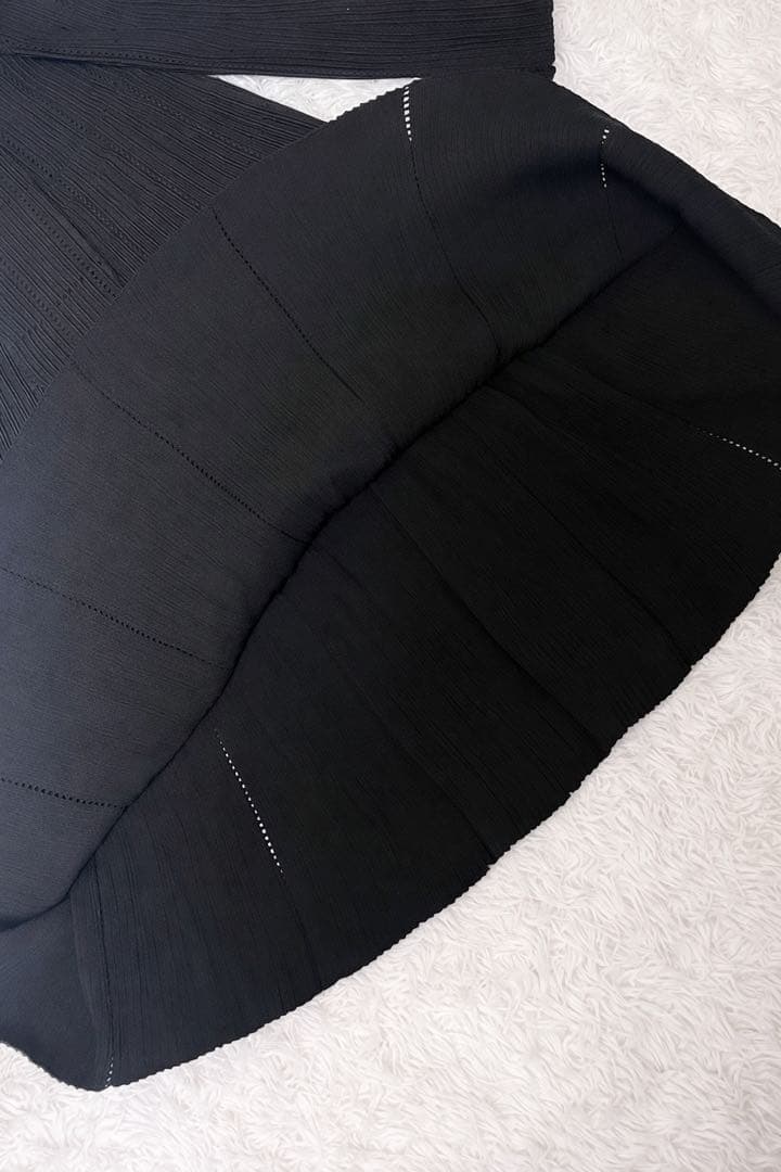 【CELFORD】美品 ニット ワンピース ブラック フレア Aライン 36