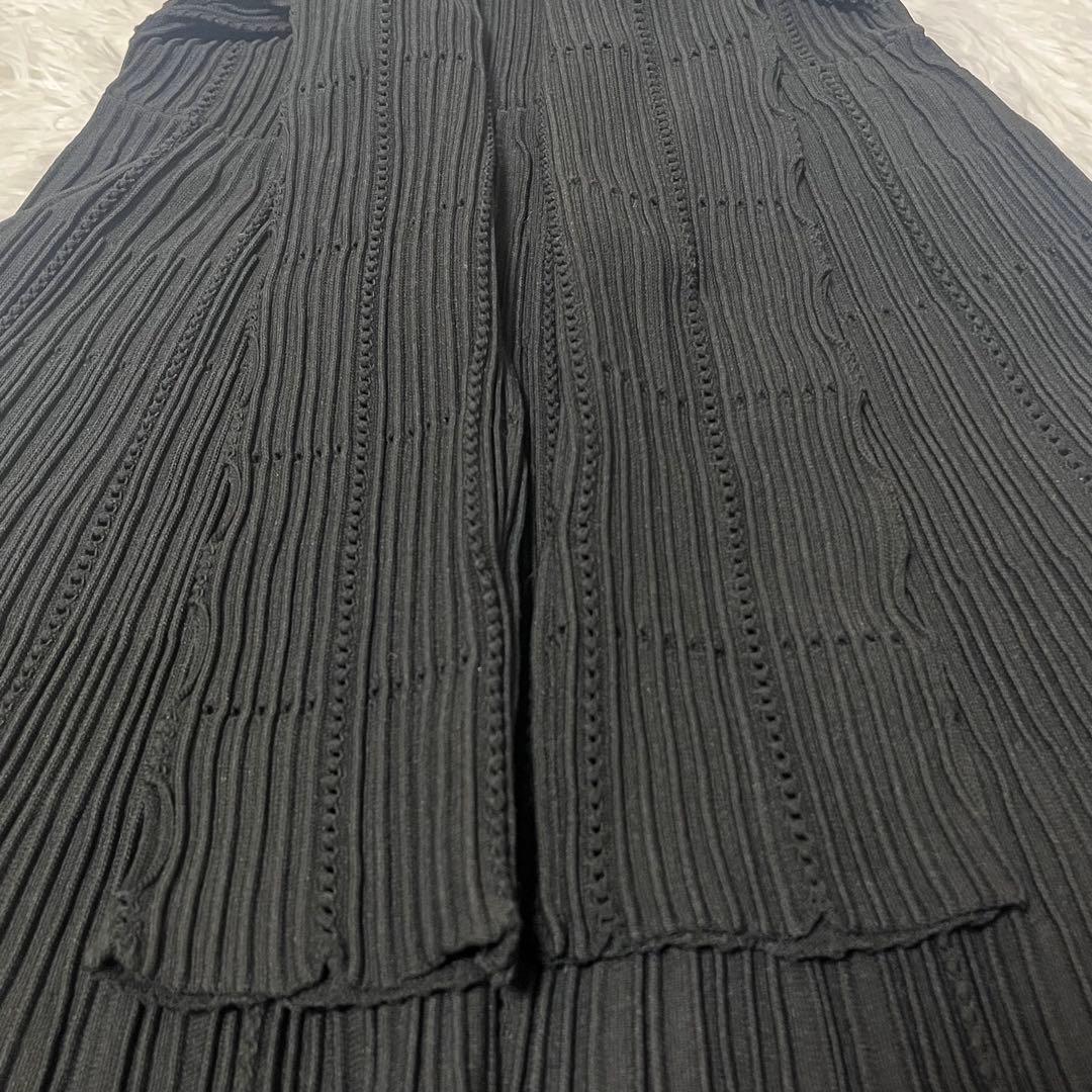 【CELFORD】美品 ニット ワンピース ブラック フレア Aライン 36