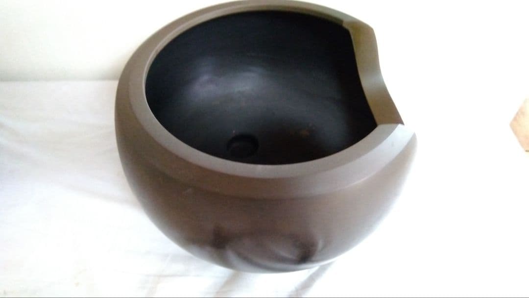 茶道具　大西風炉　風炉釜(前欠け風炉)　宗勘作　五徳　漆敷板付き　未使用