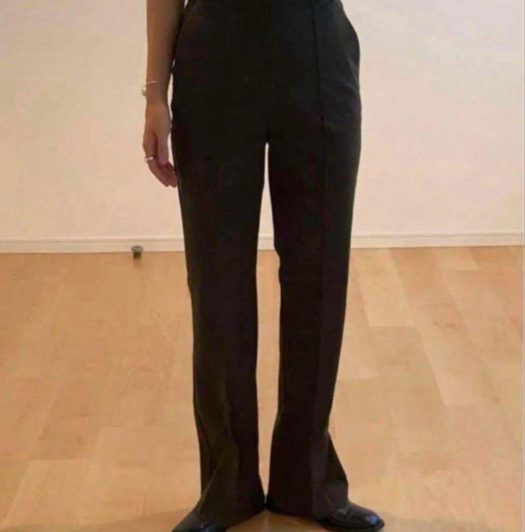 ENOF 黒 センタープレスパンツ Sサイズ