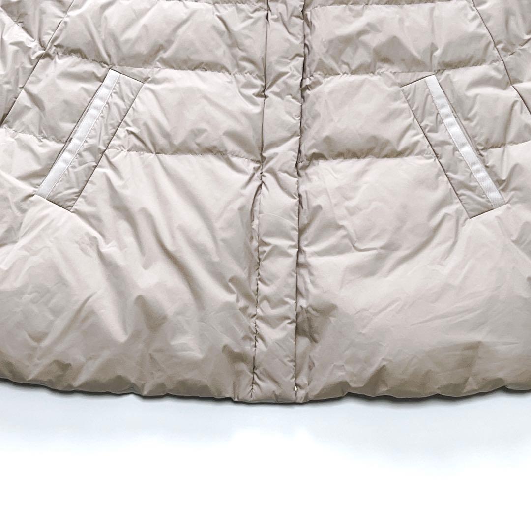 ナノユニバース×西川ダウン　スタンドポンチョ　ライトベージュ　F