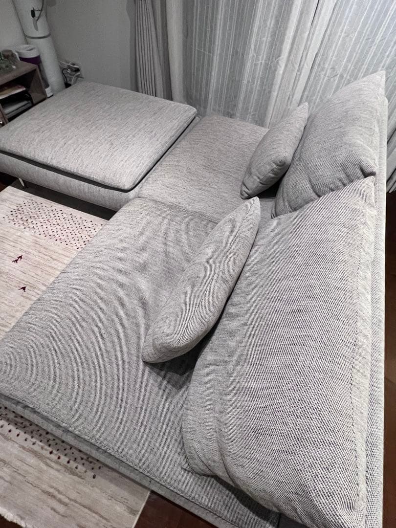 【cocon】 IKEAソーデルハムン＊3人掛け(オットマン付き)