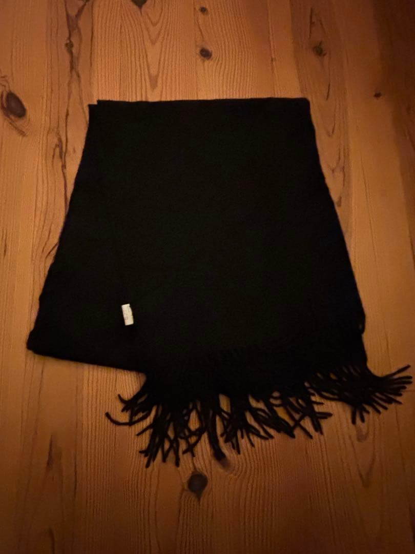 MB カシミヤウールストール　ブラック