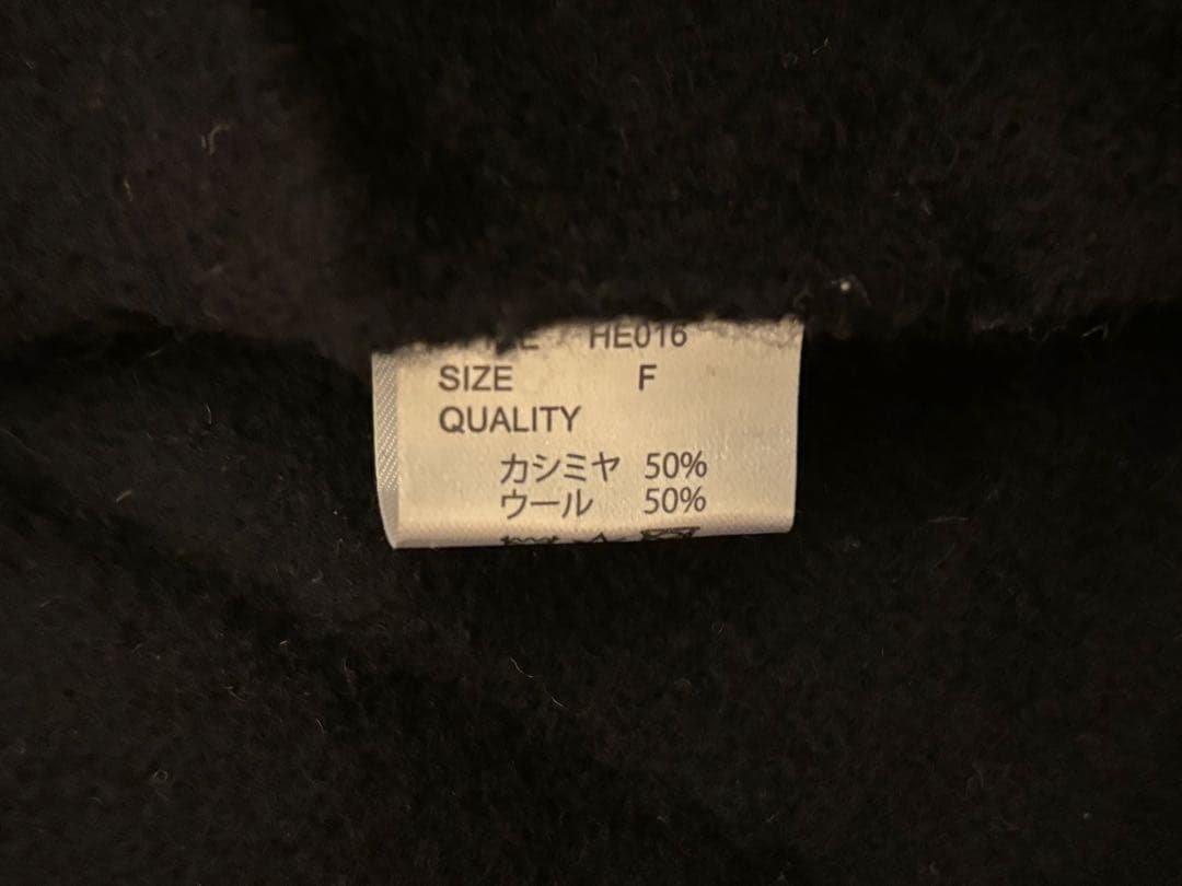 MB カシミヤウールストール　ブラック
