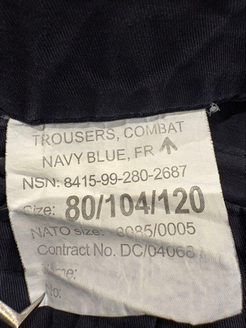 値下げ中！イギリス軍 ロイヤルネイビー ジャケット&スラントカーゴ 上下セット