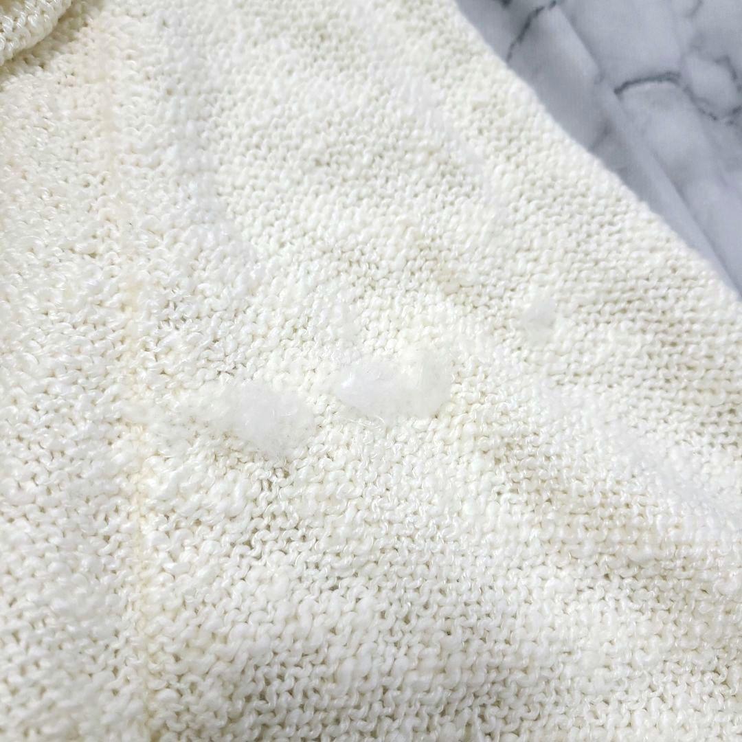 【美品】LIZ LISA　リズリサ ニットポンチョ　ポンポン　フード　アイボリー