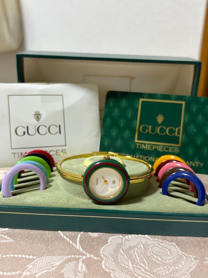 希少 グッチ 動作未確認　チェンジベゼル11/12 全種付 オールドグッチ