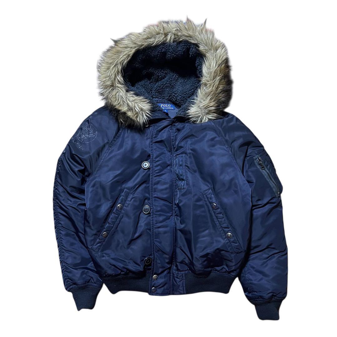 ポロラルフローレン N-2B フライトジャケット ダウン ネイビー　希少Sサイズ
