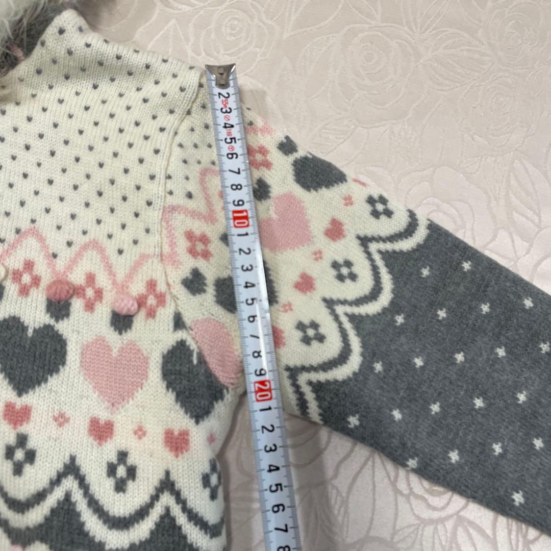 mezzo piano ハート柄セットアウターコートパンツマフラーまとめ売り