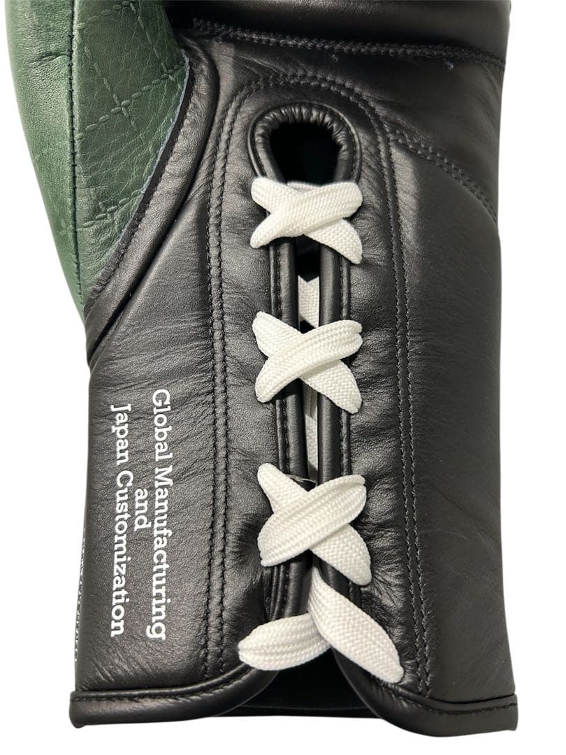 GRIT LACE UP GLOVE DARK GREEN JAPAN 本革製