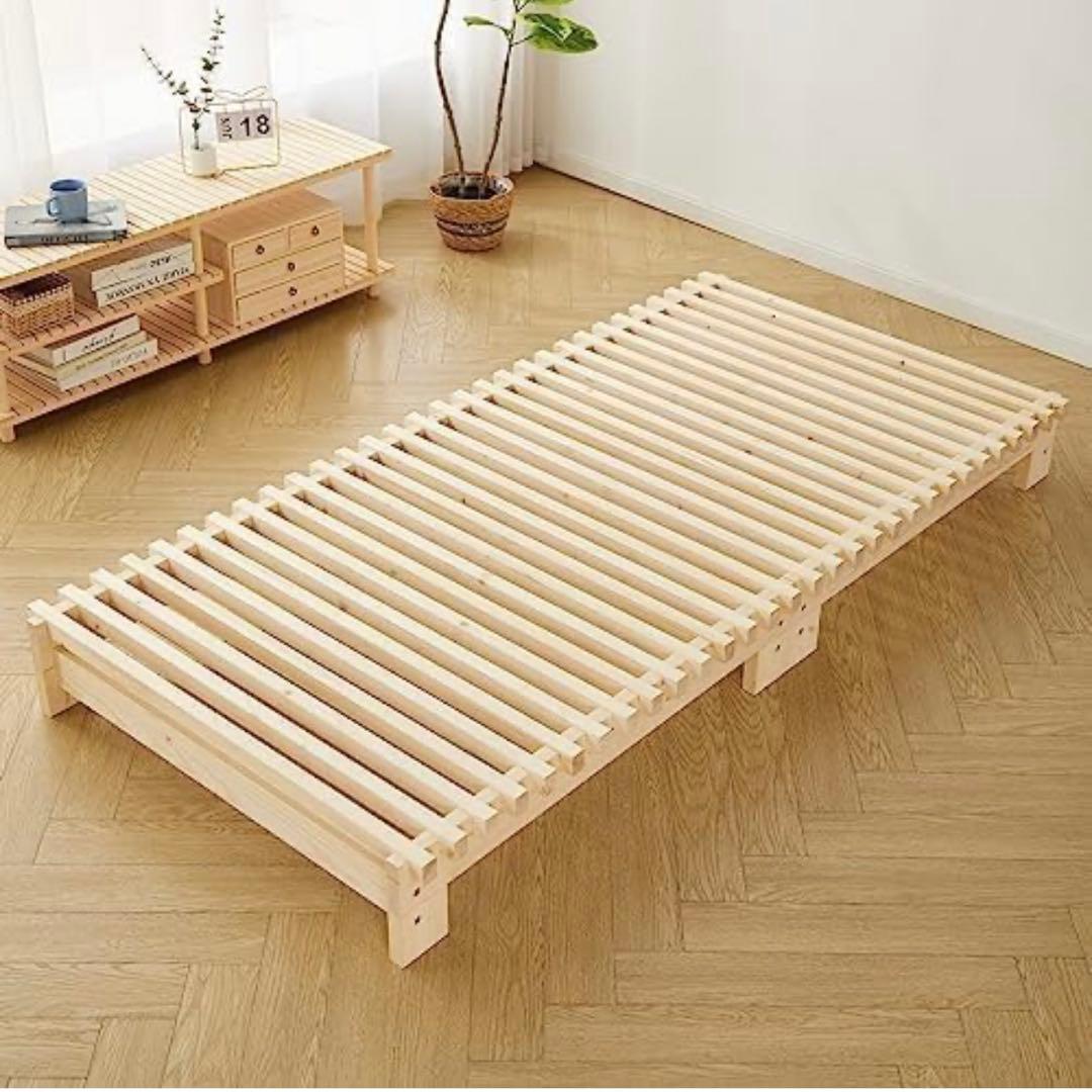 喜之木 シングル スノコ ベッド 木製 組み立て金具付き