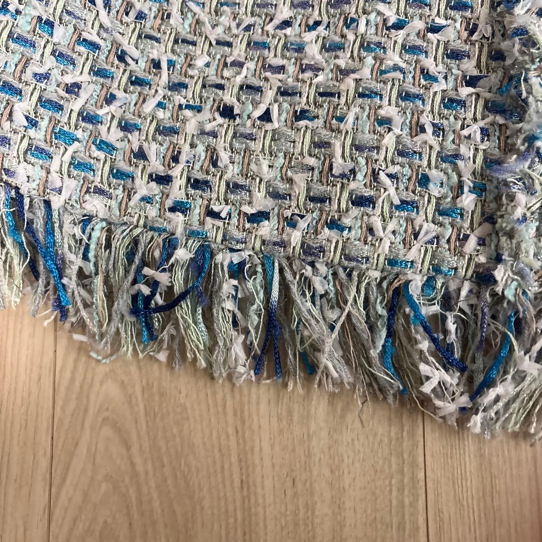 ユナイテッドアローズ青系ツイード ノースリーブベスト