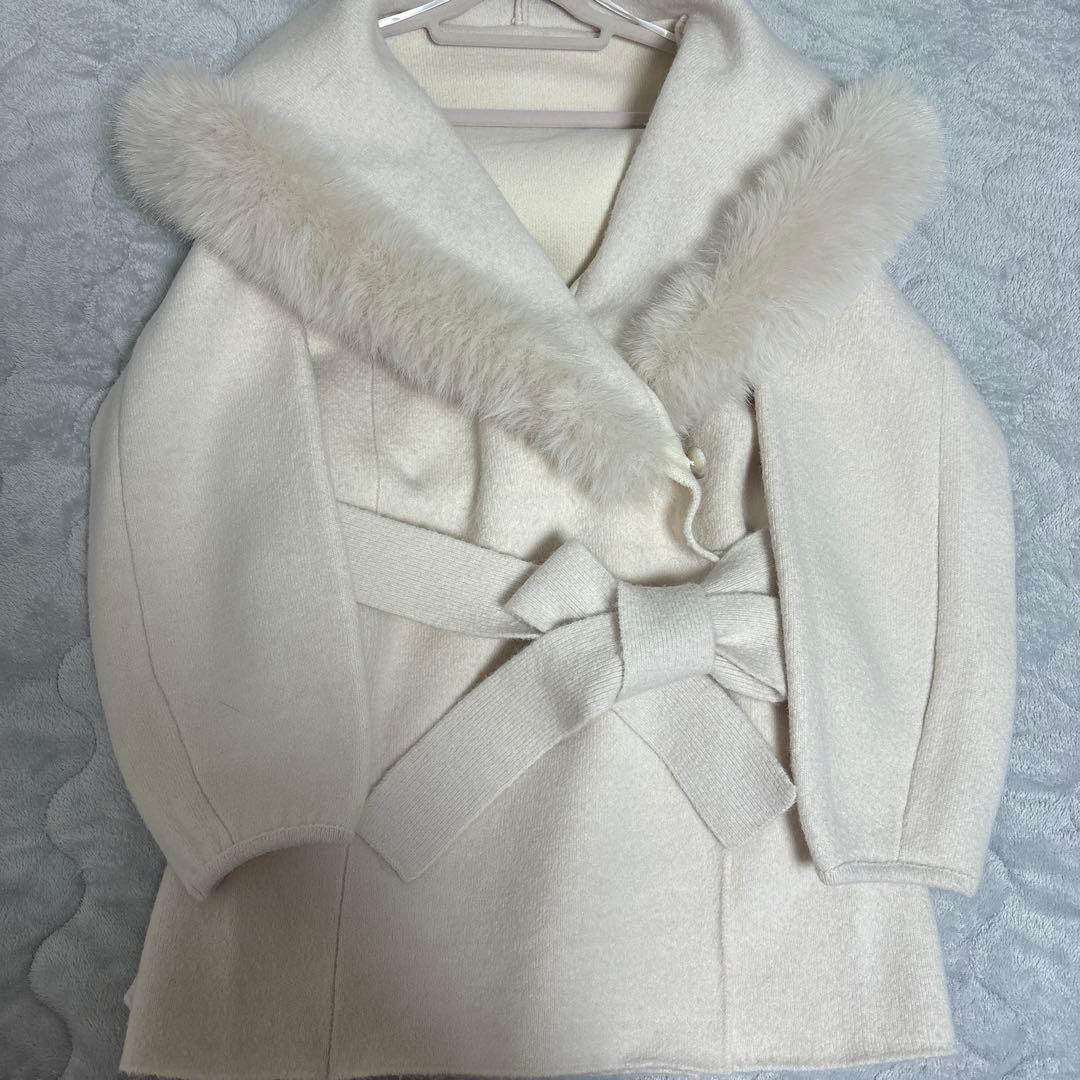 ファーフードニットコート SNIDEL