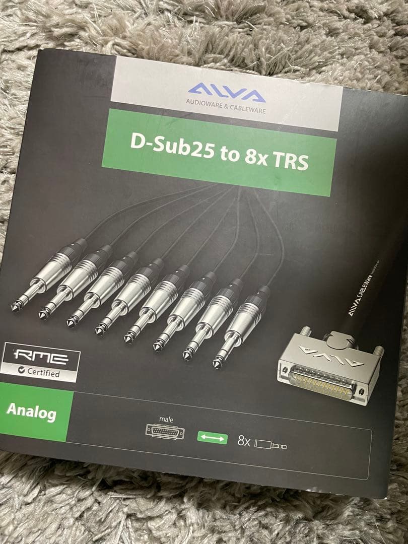 【美品】ALVA D-Sub25 to 8x TRS ケーブル 2m（2セット）