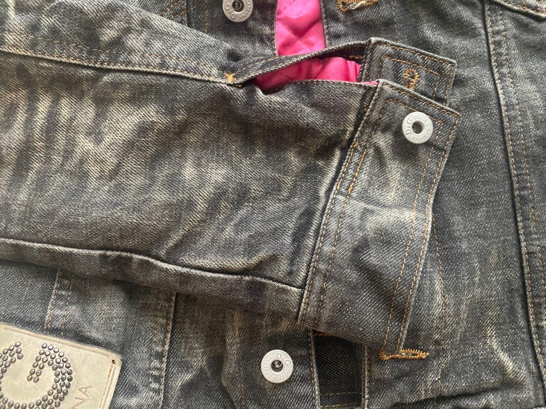 D&G ダークグレー ショートデニムジャケット